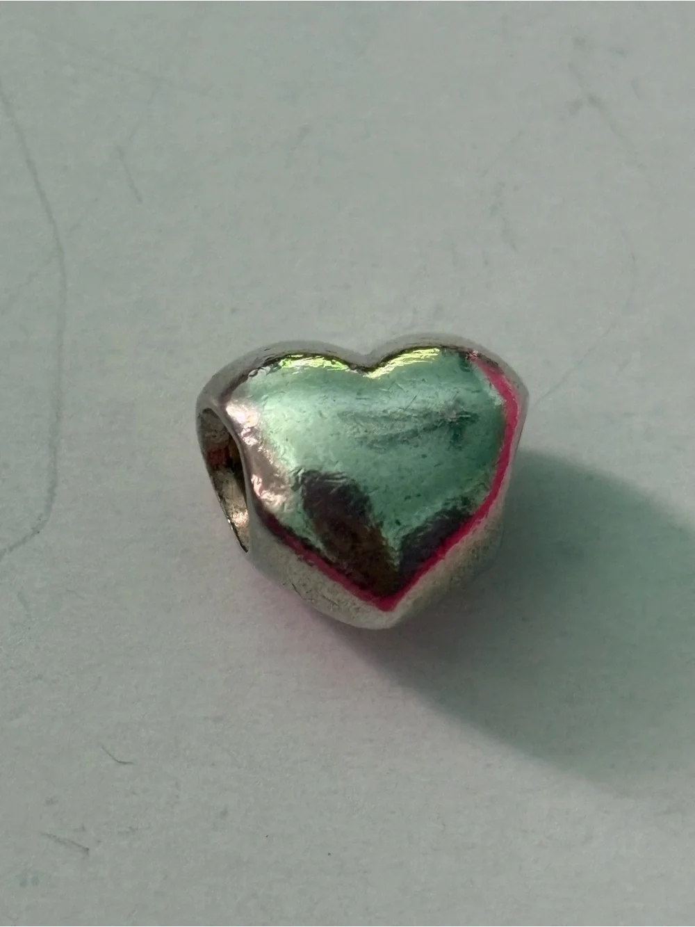 Pandora Silver Puffy Heart Charm